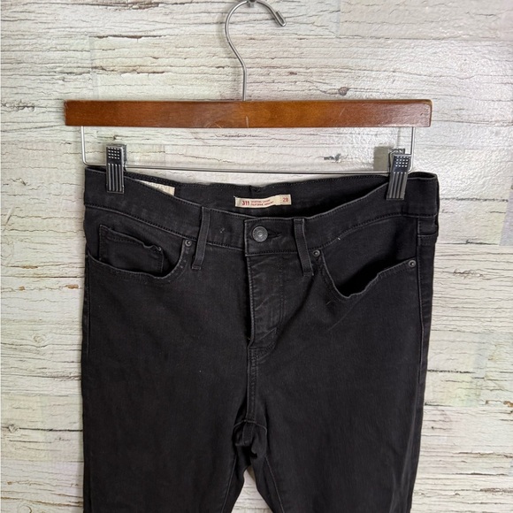 LEVI'S 311 SHAPING SKINNY black jeans size 28 - Picture 3 of 7